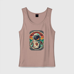 Майка женская хлопок Космо покоритель, цвет: пыльно-розовый