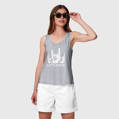 Женская майка Давай зажигать / Меланж – фото 3