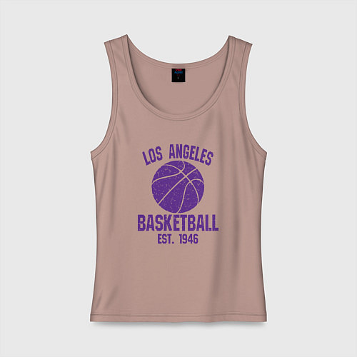 Женская майка Basketball Los Angeles / Пыльно-розовый – фото 1
