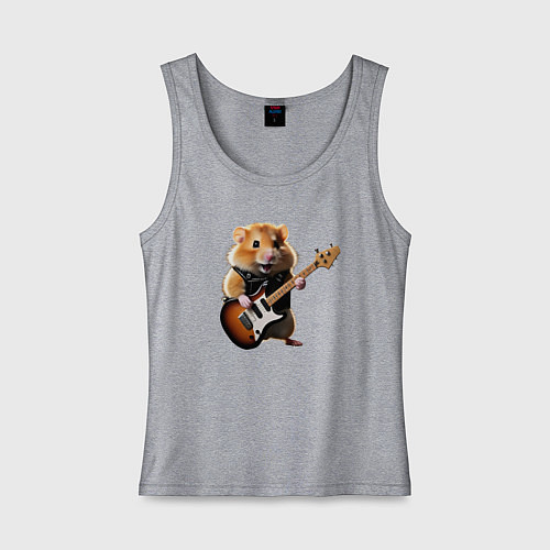 Женская майка Хомяк-певец / Меланж – фото 1