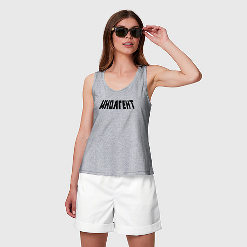Женская майка Иноагент / Меланж – фото 3
