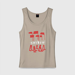 Майка женская хлопок Depeche Mode - Spirit tour merch, цвет: миндальный