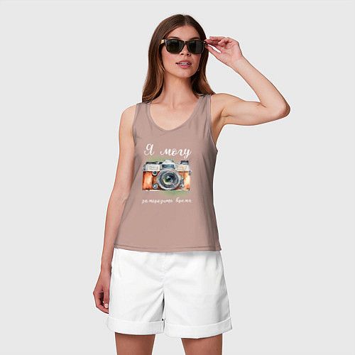 Женская майка Я фотограф - я могу заморозить время / Пыльно-розовый – фото 3