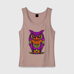 Женская майка Purple owl