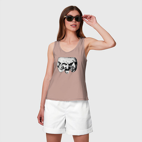 Женская майка Маски эмоций / Пыльно-розовый – фото 3