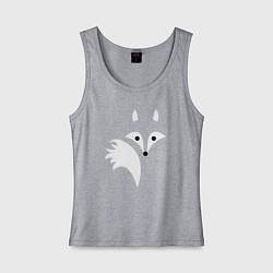 Майка женская хлопок Я лисица, цвет: меланж