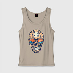 Женская майка Summer skull