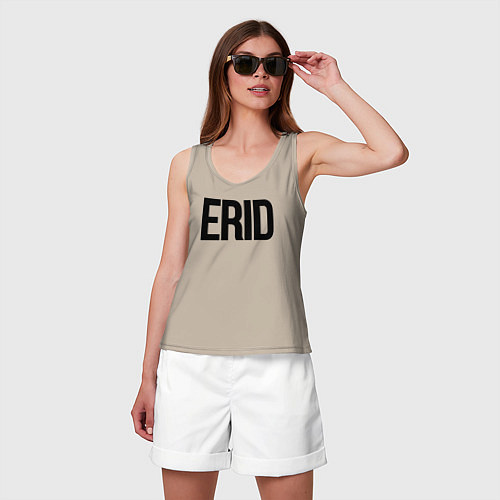 Женская майка Токен для рекламы - ERID / Миндальный – фото 3