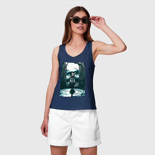 Женская майка Магическая битва Тодзи Фусигуро Zenin / Тёмно-синий – фото 3