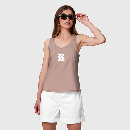 Женская майка Zenless Zone Zero logotype / Пыльно-розовый – фото 3