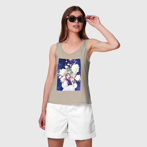 Женская майка Монолог фармацевта Жэньши Расчётливый интриган / Миндальный – фото 3