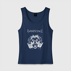 Майка женская хлопок Evanescence rock dog, цвет: тёмно-синий