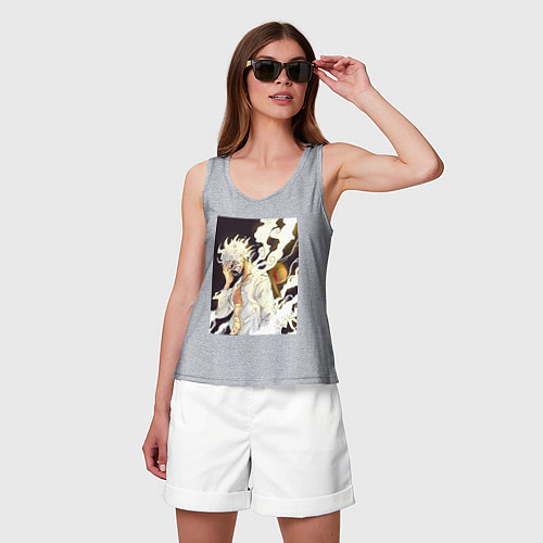 Женская майка Ван-Пис Луффи джойбой / Меланж – фото 3