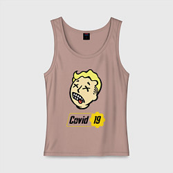 Женская майка Vault boy - covid 19