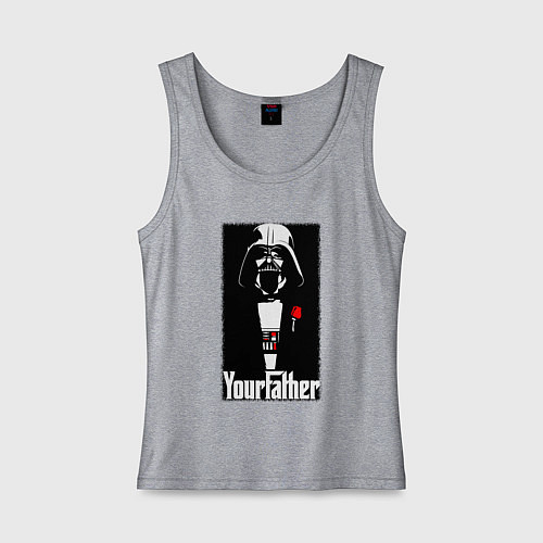 Женская майка Крёстный отец Дарт Вейдер / Меланж – фото 1