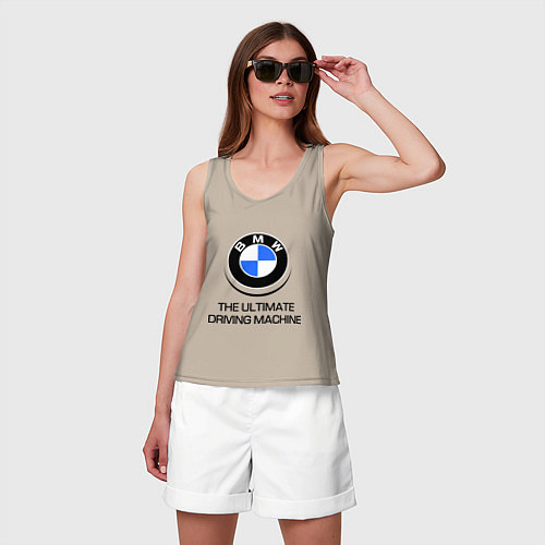 Женская майка BMW Driving Machine / Миндальный – фото 3