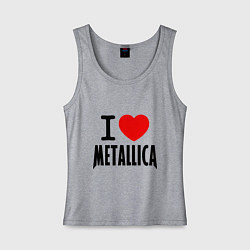 Женская майка I love Metallica