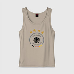 Майка женская хлопок Deutscher Fussball-Bund, цвет: миндальный