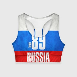 Топик спортивный женский Russia: from 89, цвет: 3D-принт