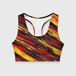 Топик спортивный женский Темные полоски, цвет: 3D-принт