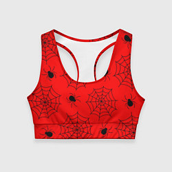 Топик спортивный женский Рассадник пауков, цвет: 3D-принт