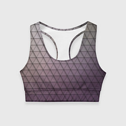 Топик спортивный женский Кольчуга из треугольников, цвет: 3D-принт