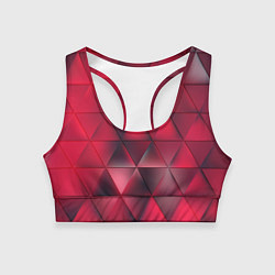 Топик спортивный женский Dark Red, цвет: 3D-принт
