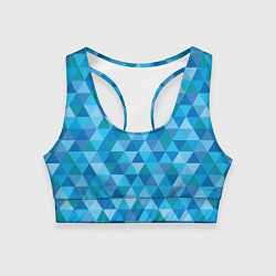 Топик спортивный женский Hipster Blue, цвет: 3D-принт