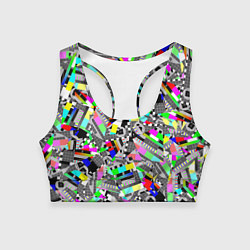 Топик спортивный женский Экран профилактики, цвет: 3D-принт