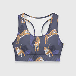 Топик спортивный женский Тигриный прайд, цвет: 3D-принт