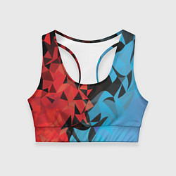 Топик спортивный женский Fire and water, цвет: 3D-принт