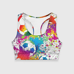 Топик спортивный женский Football Paints, цвет: 3D-принт