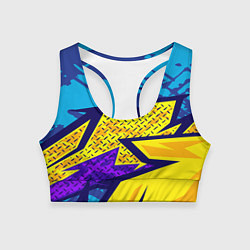 Топик спортивный женский Bona Fide Одежда для фитнеса, цвет: 3D-принт