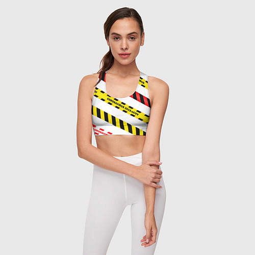 Женский спортивный топ 2019-nCoV Коронавирус / 3D-принт – фото 3