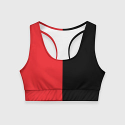 Топик спортивный женский BLACK RED, цвет: 3D-принт