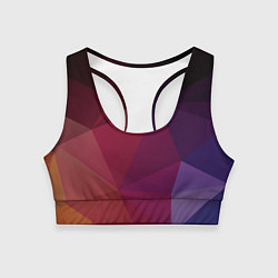 Топик спортивный женский Полигональный фон, цвет: 3D-принт