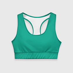 Топик спортивный женский Зеленый, цвет: 3D-принт