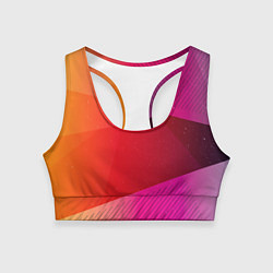 Топик спортивный женский ABSTRACT, цвет: 3D-принт