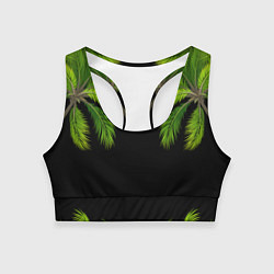 Топик спортивный женский Пальмы, цвет: 3D-принт
