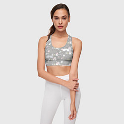 Топик спортивный женский Старый город, цвет: 3D-принт — фото 2
