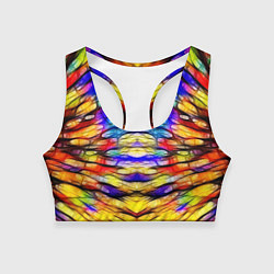 Топик спортивный женский Батик Краски, цвет: 3D-принт