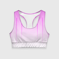 Топик спортивный женский Неоновые линии на градиенте, цвет: 3D-принт
