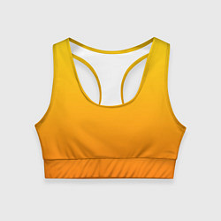 Топик спортивный женский Оранжевый градиент, цвет: 3D-принт