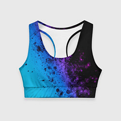 Топик спортивный женский Неоновые Краски, цвет: 3D-принт