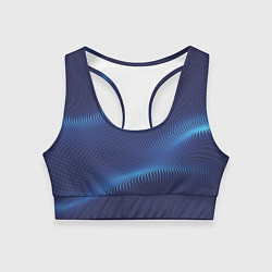 Топик спортивный женский 3D волна, цвет: 3D-принт