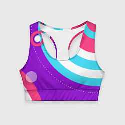 Топик спортивный женский Абстрактные круги, цвет: 3D-принт