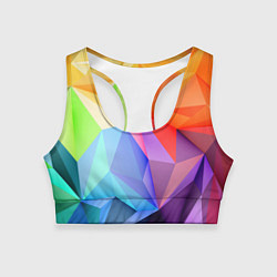 Топик спортивный женский Радужная геометрия, цвет: 3D-принт