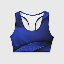 Топик спортивный женский 3D BLUE Вечерний синий цвет, цвет: 3D-принт