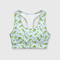 Женский спортивный топ Веселые лягушки