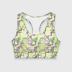 Топик спортивный женский Geometric Color, цвет: 3D-принт